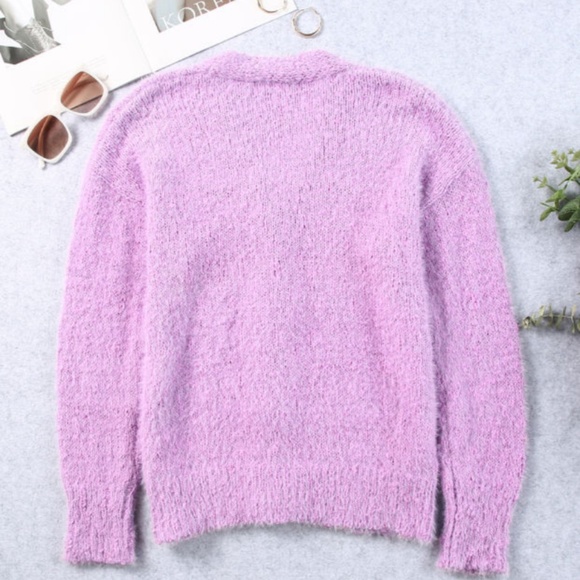 NWOT V Neck Buttoned Front Sweater - Picture 5 of 7